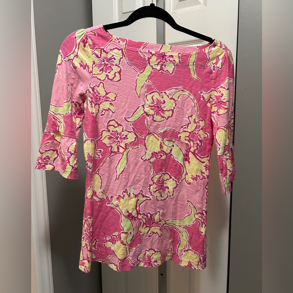 Lilly Pulitzer Leila Top in Hotty Pink Day Lilly Size Small
